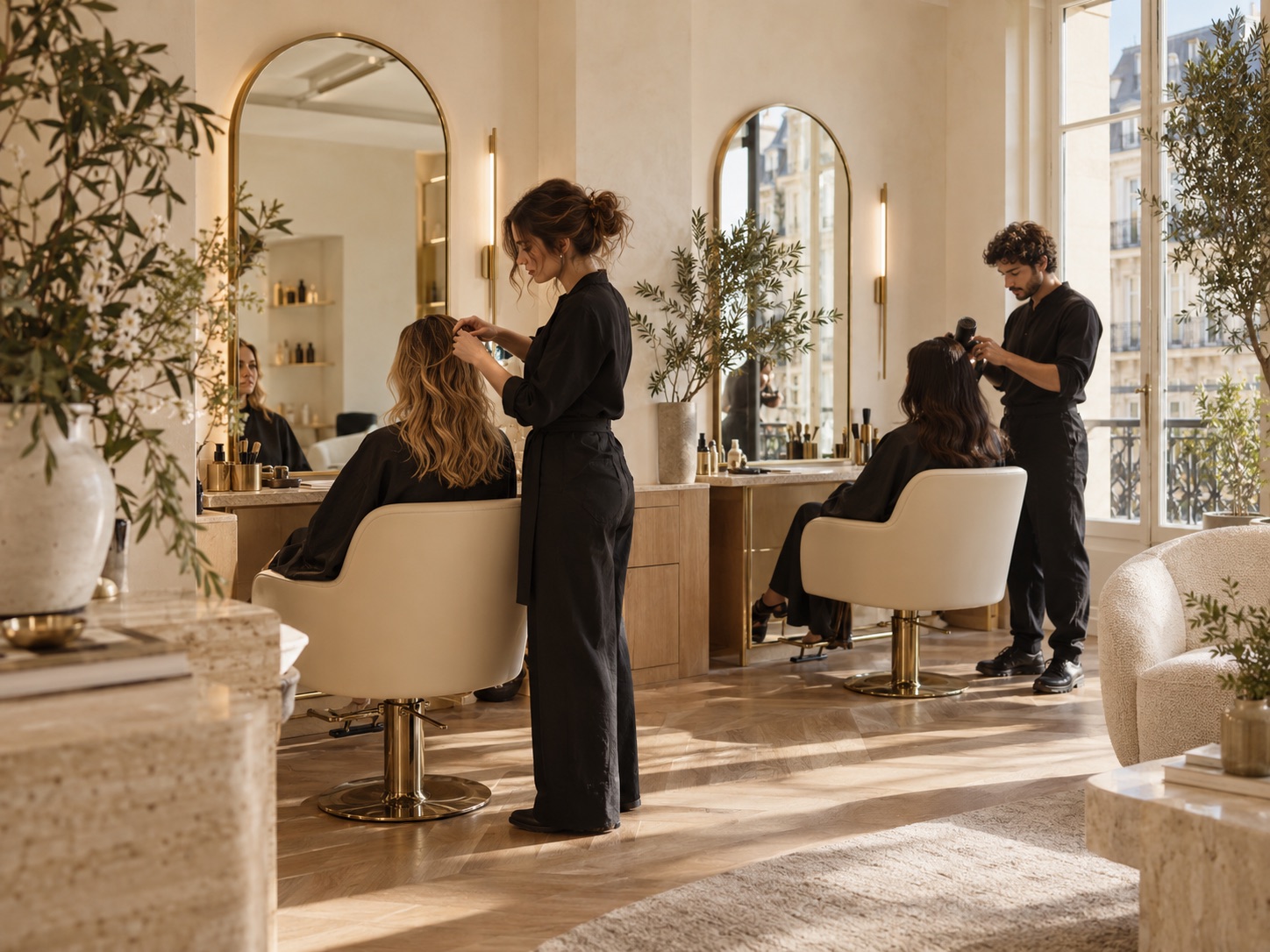 Équipe fictive dans le salon imaginé
